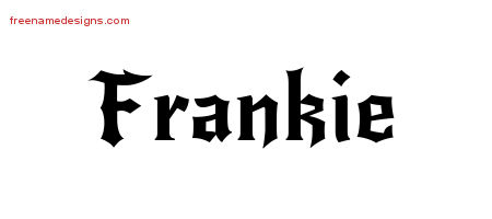 Gothic Name Tattoo Designs Frankie Free Graphic