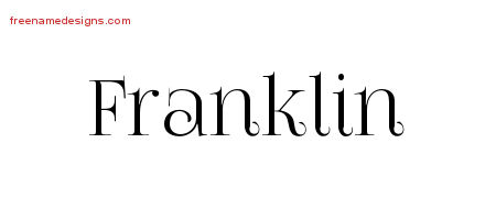 Vintage Name Tattoo Designs Franklin Free Printout