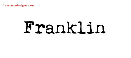 Vintage Writer Name Tattoo Designs Franklin Free