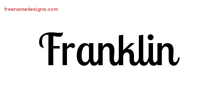 Handwritten Name Tattoo Designs Franklin Free Printout