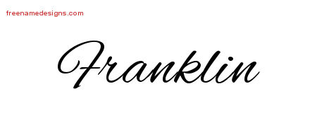 Cursive Name Tattoo Designs Franklin Free Graphic