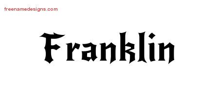 Gothic Name Tattoo Designs Franklin Download Free