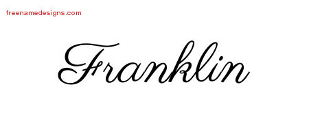 Classic Name Tattoo Designs Franklin Printable