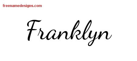 Lively Script Name Tattoo Designs Franklyn Free Download