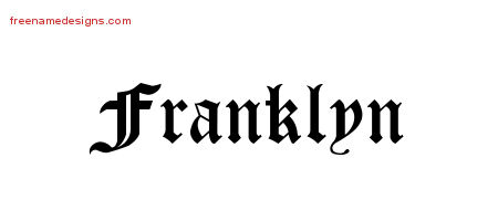 Blackletter Name Tattoo Designs Franklyn Printable