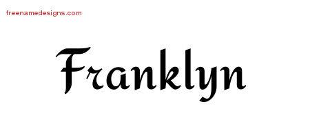 Calligraphic Stylish Name Tattoo Designs Franklyn Free Graphic