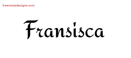 Calligraphic Stylish Name Tattoo Designs Fransisca Download Free