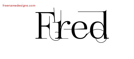 Decorated Name Tattoo Designs Fred Free