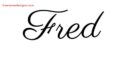 Classic Name Tattoo Designs Fred Printable