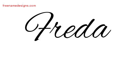 Cursive Name Tattoo Designs Freda Download Free