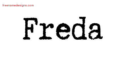 Typewriter Name Tattoo Designs Freda Free Download