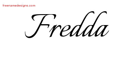 Calligraphic Name Tattoo Designs Fredda Download Free
