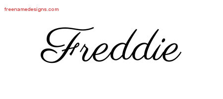 Classic Name Tattoo Designs Freddie Printable