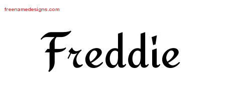 Calligraphic Stylish Name Tattoo Designs Freddie Free Graphic