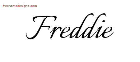 Calligraphic Name Tattoo Designs Freddie Free Graphic