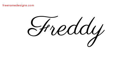 Classic Name Tattoo Designs Freddy Printable