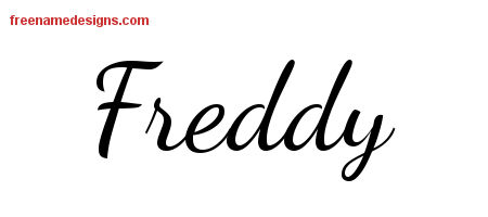 Lively Script Name Tattoo Designs Freddy Free Download