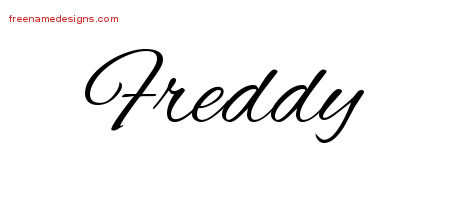 Cursive Name Tattoo Designs Freddy Free Graphic
