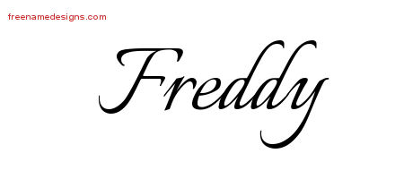 Calligraphic Name Tattoo Designs Freddy Free Graphic