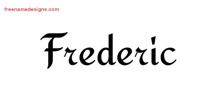 Calligraphic Stylish Name Tattoo Designs Frederic Free Graphic