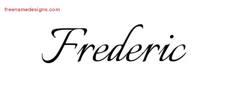 Calligraphic Name Tattoo Designs Frederic Free Graphic