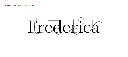 Decorated Name Tattoo Designs Frederica Free