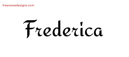 Calligraphic Stylish Name Tattoo Designs Frederica Download Free