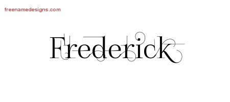 Decorated Name Tattoo Designs Frederick Free Lettering