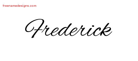 Cursive Name Tattoo Designs Frederick Free Graphic