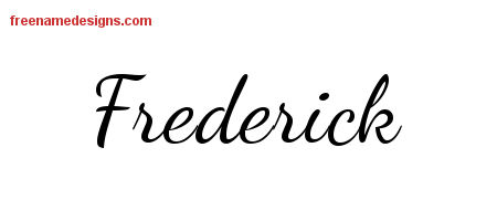 Lively Script Name Tattoo Designs Frederick Free Download