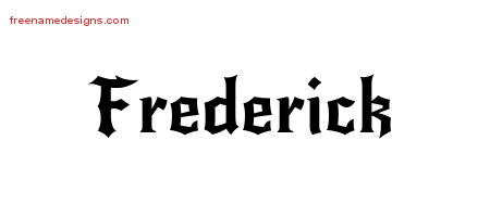Gothic Name Tattoo Designs Frederick Download Free