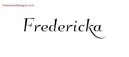 Elegant Name Tattoo Designs Fredericka Free Graphic