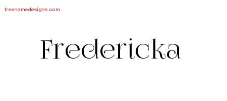 Vintage Name Tattoo Designs Fredericka Free Download