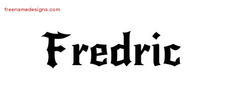 Gothic Name Tattoo Designs Fredric Download Free