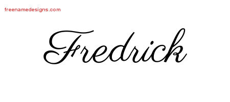 Classic Name Tattoo Designs Fredrick Printable