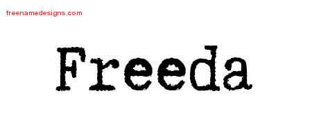 Typewriter Name Tattoo Designs Freeda Free Download