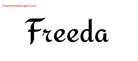 Calligraphic Stylish Name Tattoo Designs Freeda Download Free