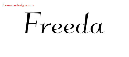 Elegant Name Tattoo Designs Freeda Free Graphic