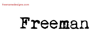 Vintage Writer Name Tattoo Designs Freeman Free