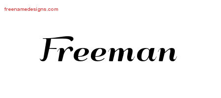 Art Deco Name Tattoo Designs Freeman Graphic Download