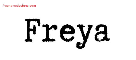 Typewriter Name Tattoo Designs Freya Free Download