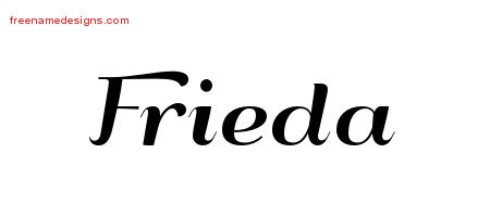 Art Deco Name Tattoo Designs Frieda Printable
