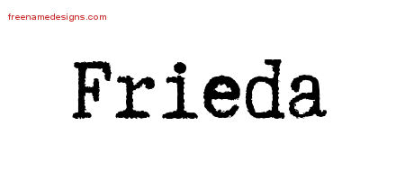 Typewriter Name Tattoo Designs Frieda Free Download