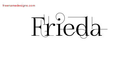 Decorated Name Tattoo Designs Frieda Free