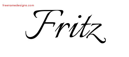 Calligraphic Name Tattoo Designs Fritz Free Graphic