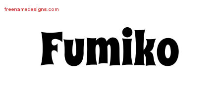 Groovy Name Tattoo Designs Fumiko Free Lettering