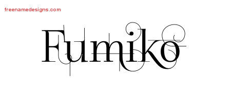 Decorated Name Tattoo Designs Fumiko Free