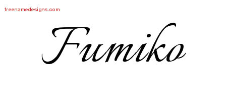 Calligraphic Name Tattoo Designs Fumiko Download Free