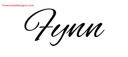 Cursive Name Tattoo Designs Fynn Free Graphic