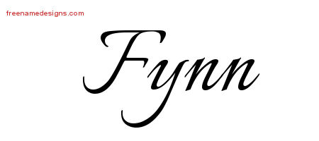Calligraphic Name Tattoo Designs Fynn Free Graphic